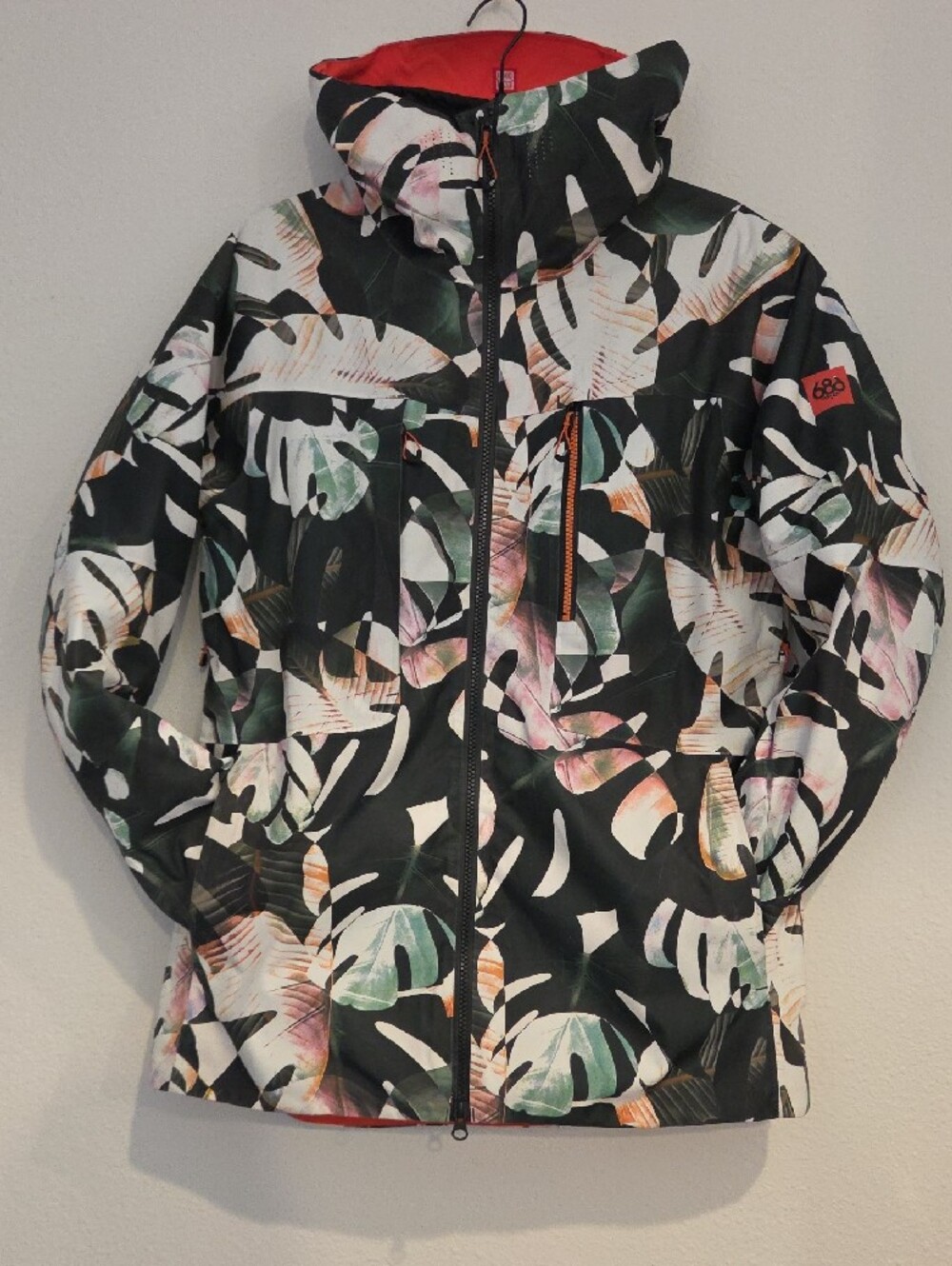 686 GLCR infiDRY Jacket - Tropical Pink, Green, Black with Orange Lining
